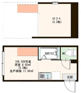 ハーモニーテラス江原町II【1階】の間取り