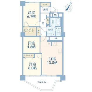 市ヶ尾プラーザビル【10階】の間取り