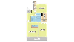 プラティーク谷上【5階】の間取り