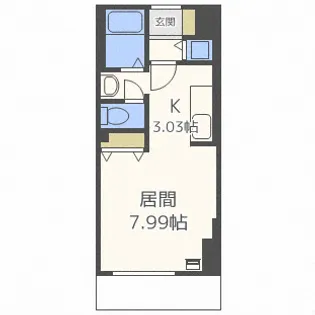 PRIME URBAN北14条【8階】の間取り