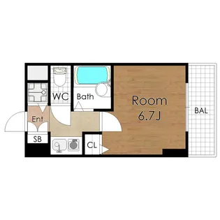 ストリーム江坂【2階】の間取り