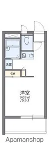 レオパレス山手【3階】の間取り