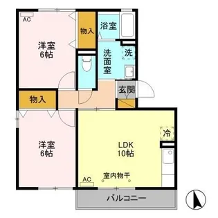 ブリリアント・Y A【3階】の間取り