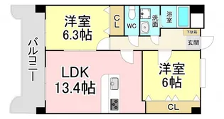 ブル スクエア 響【7階】の間取り