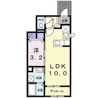 クラージュII【1階】の間取り