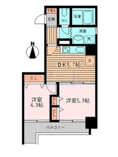 グランセルコーバ【9階】の間取り