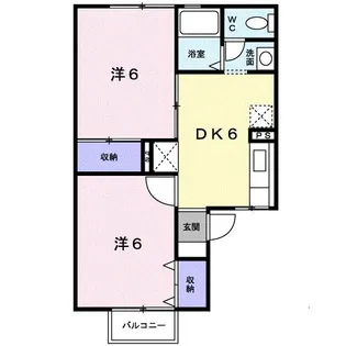 ロイヤルヒルズB【1階】の間取り