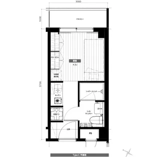 MENOCA MYOGADANI【9階】の間取り
