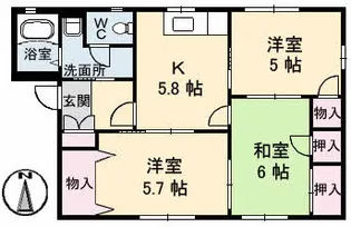 レジデンス飯田【1階】の間取り