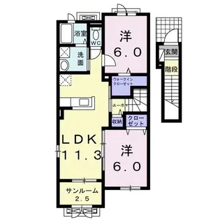 コンデュイール【2階】の間取り