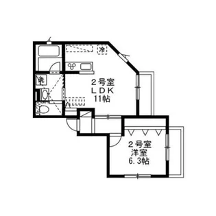 K2東白楽 B棟【2階】の間取り