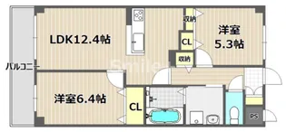 フローラル・コートII【4階】の間取り