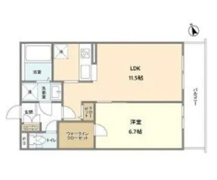 仲之町ヒルズ【1階】の間取り