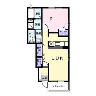 ウエストピークIV【1階】の間取り