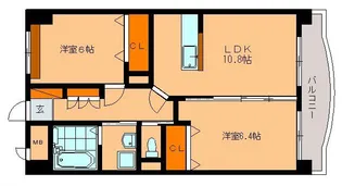 ホープ花屋敷【2階】の間取り