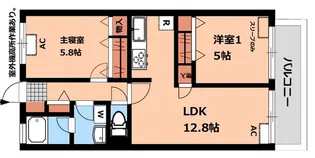 栗山ヴィレッジ七番館【3階】の間取り