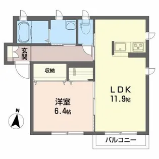 シャーメゾンマルエ【2階】の間取り