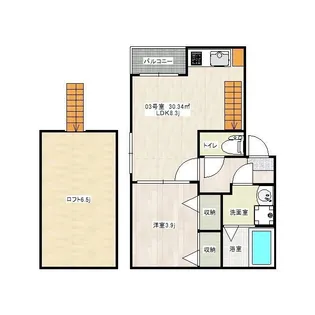 レピドゥス福岡【1階】の間取り