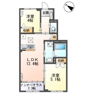 仮)宇都宮市下栗新築アパート【1階】の間取り