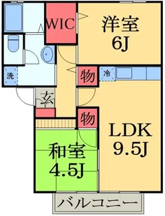 コスモパークB【2階】の間取り