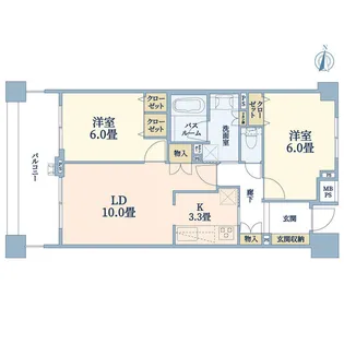 ライオンズ東京根岸レジデンス【4階】の間取り
