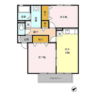 グランパルク【1階】の間取り