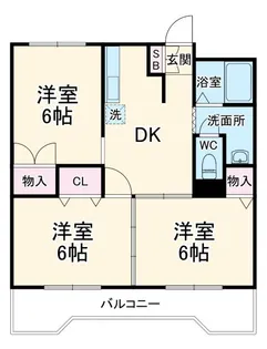 サンエイハイム【3階】の間取り