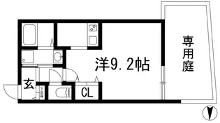 ウェルスクエア池田天神【1階】の間取り