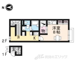 レオパレス宮司東【2階】の間取り