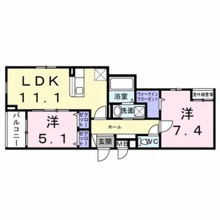 ゴールドローレライ【3階】の間取り