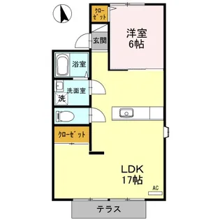 ハイツ アミスター【1階】の間取り