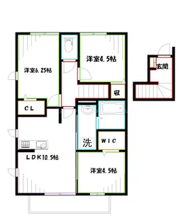 グリシーヌA【2階】の間取り