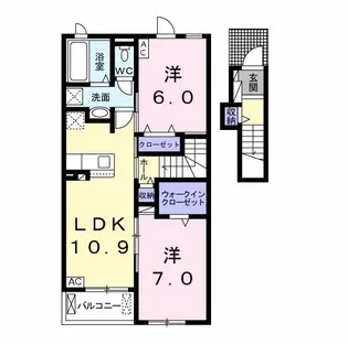 れんげ荘【2階】の間取り