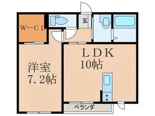 アクアコート行橋【1階】の間取り