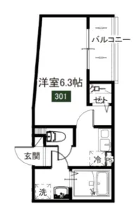 エバンス船堀【3階】の間取り