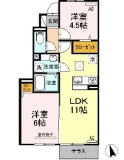 サンハートピア C【1階】の間取り