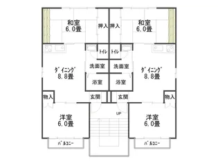 ビレッヂプラザ【1階】の間取り