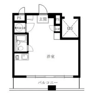 ハイツ新富町【6階】の間取り