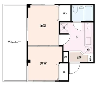 シーサイドハイツ町屋【3階】の間取り