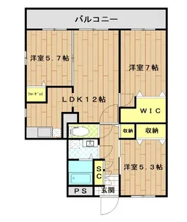 N・フレーシア【3階】の間取り
