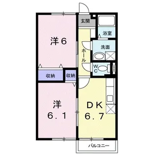 パステルコートIII【2階】の間取り