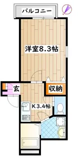 フォレ ノアール【2階】の間取り