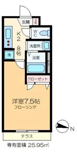 ヒルハイム綾瀬【2階】の間取り