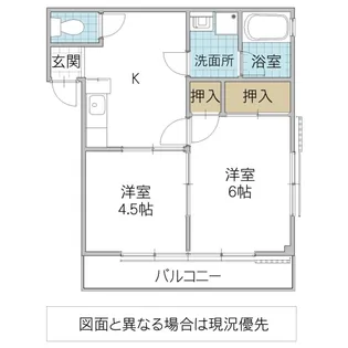 レジデンス八幡【2階】の間取り