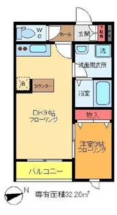 ガーデンズメゾンB【2階】の間取り