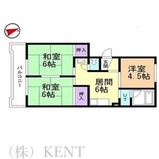エスカイア24軒【4階】の間取り