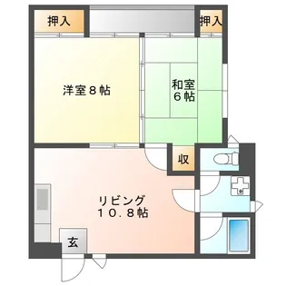コーポみやま【1階】の間取り