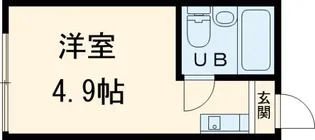 下北沢第2コーポ【1階】の間取り