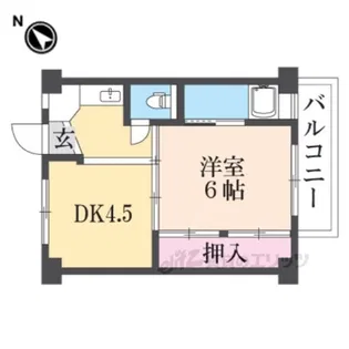 ビレッジハウス鴻池1号棟【1階】の間取り