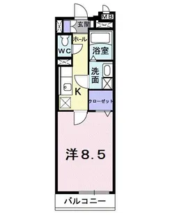 シャトーエクセラン【1階】の間取り